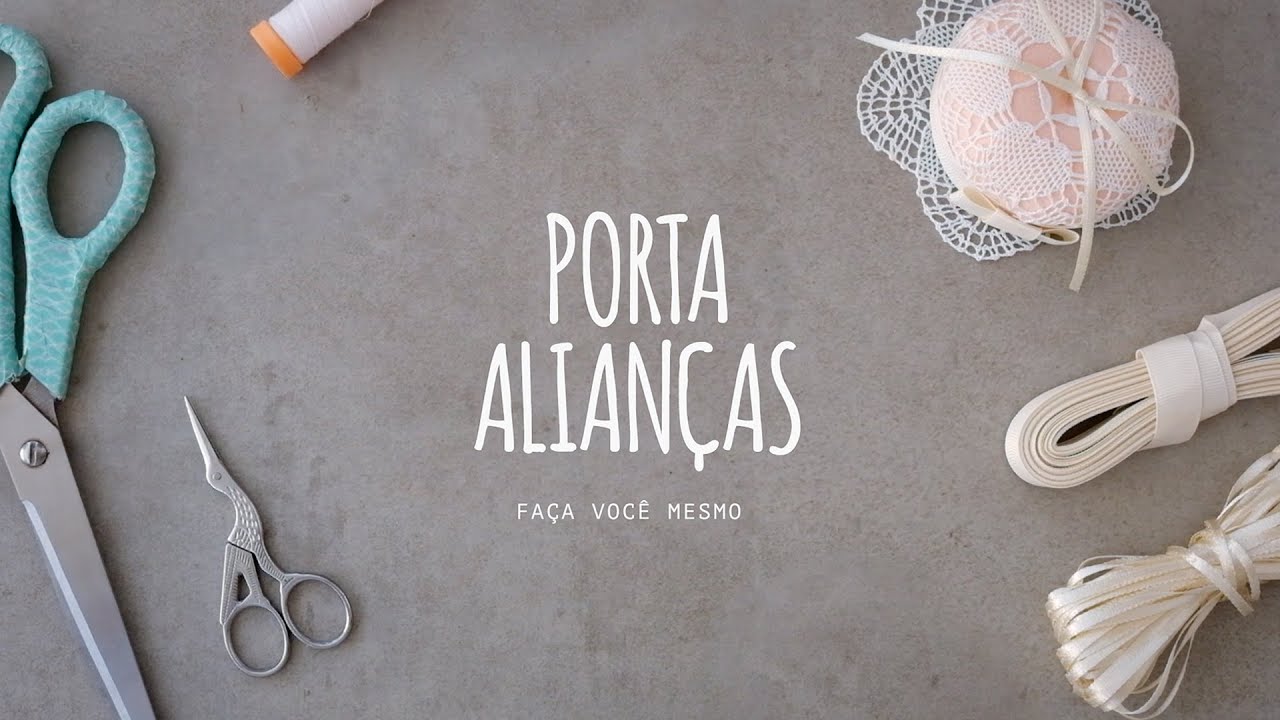 Tutorial Porta Alianças de Feltro e Tampa de metal