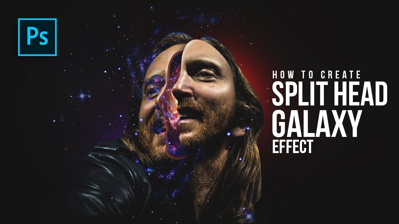 How to Create Split Head Galaxy Manipulation in Photoshop - #Photoshop Tutorials