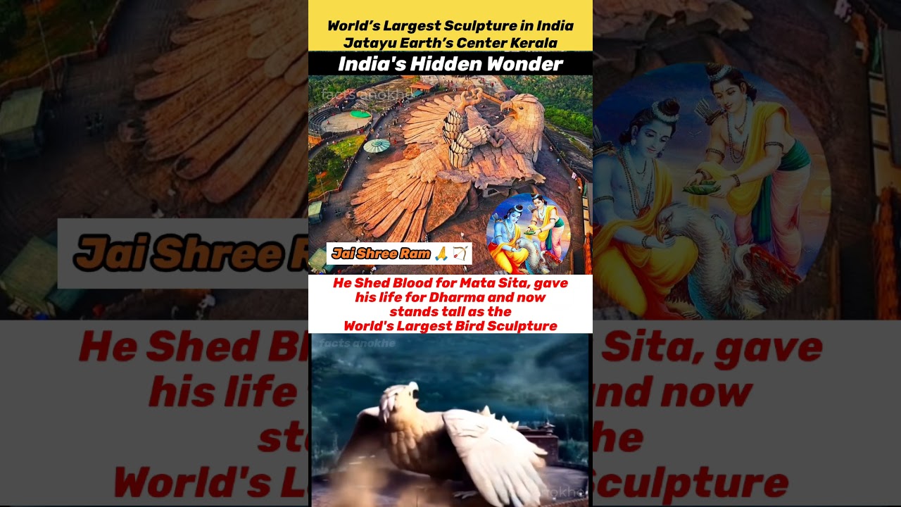 World&rsquo;s Largest Bird Sculpture in India 🦅🏹🇮🇳 | Jatayu Earth&rsquo;s Center, Kerala 🪽