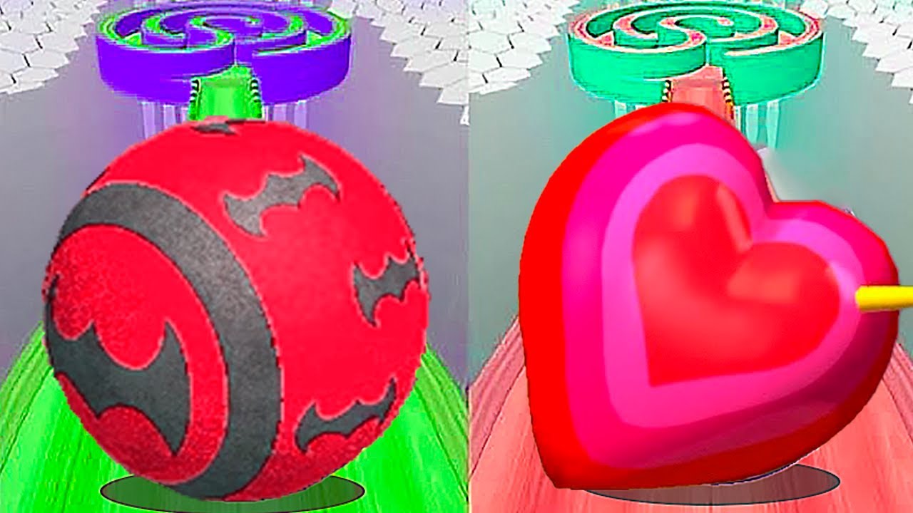 Going Balls vs Rollance - Which Heart💘Ball Will Pass 4 Levels First? Race-545