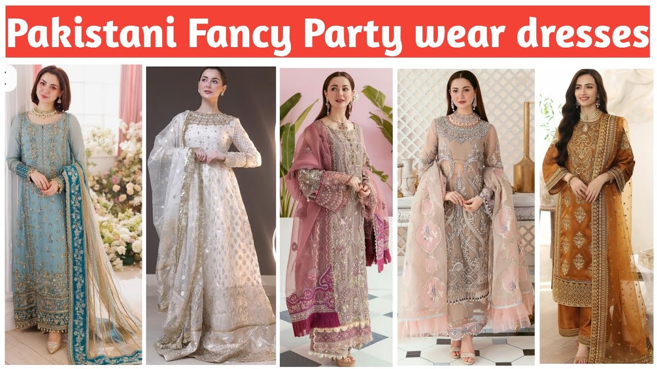 Fancy party wear dress designs | New wedding dresses 2026 | Embroidered dress ideas