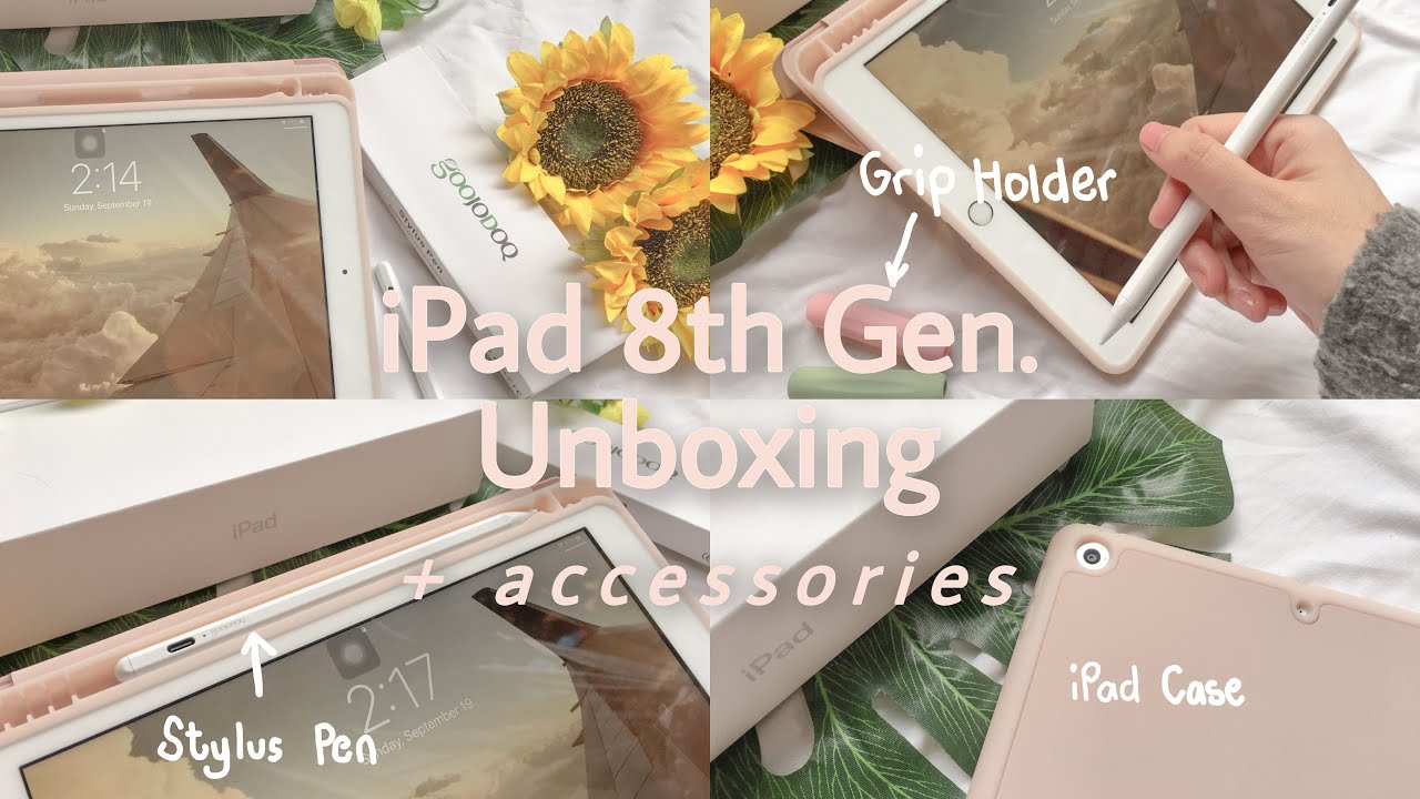 📦 Unboxing iPad 8th Generation + Accessories + Goojodoq Pen  (Philippines) | Aesthetic
