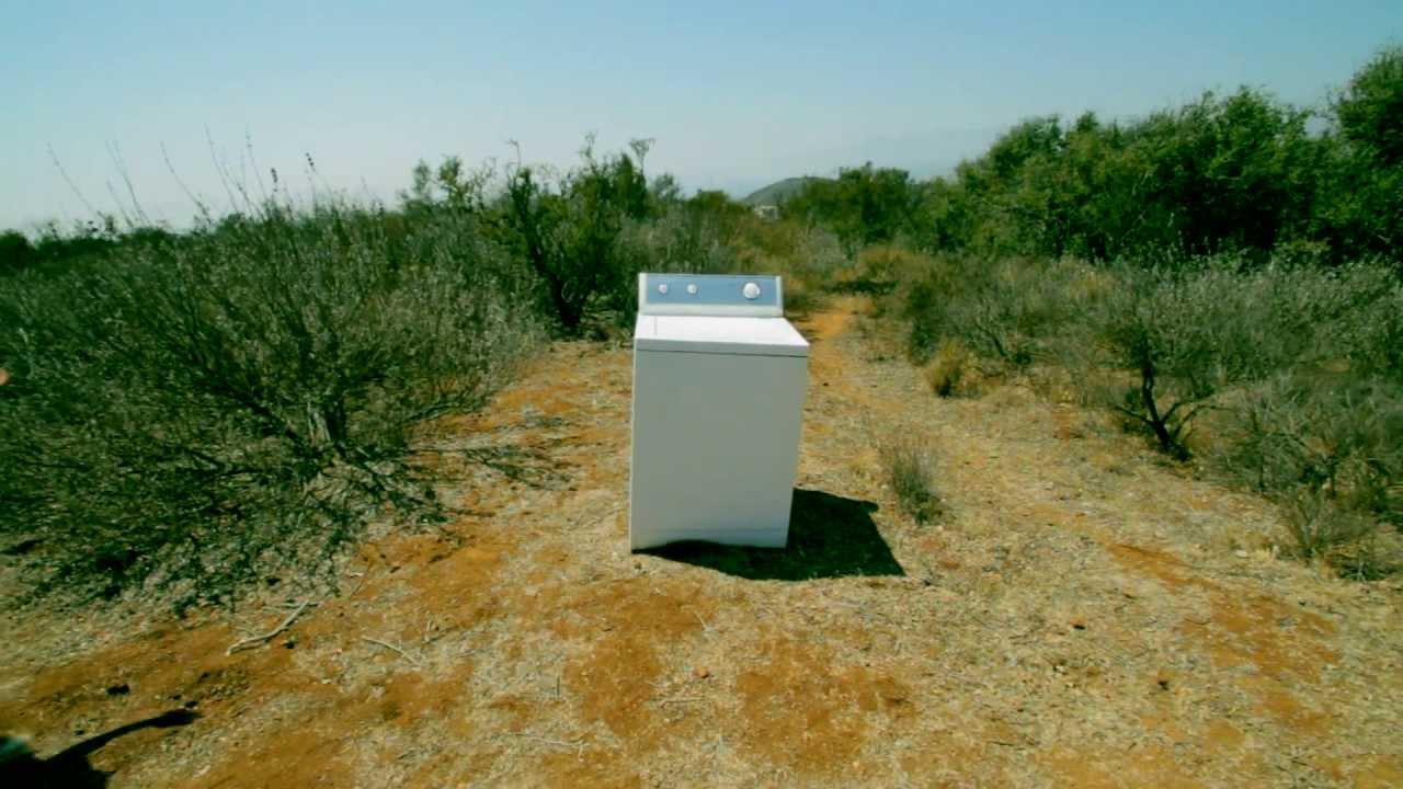 The right way to carry a washing machine up a mountain