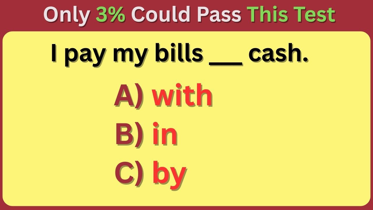English Grammar Quiz 🚀 Can You Pass This Grammar Quiz With A Respectable 39/41?