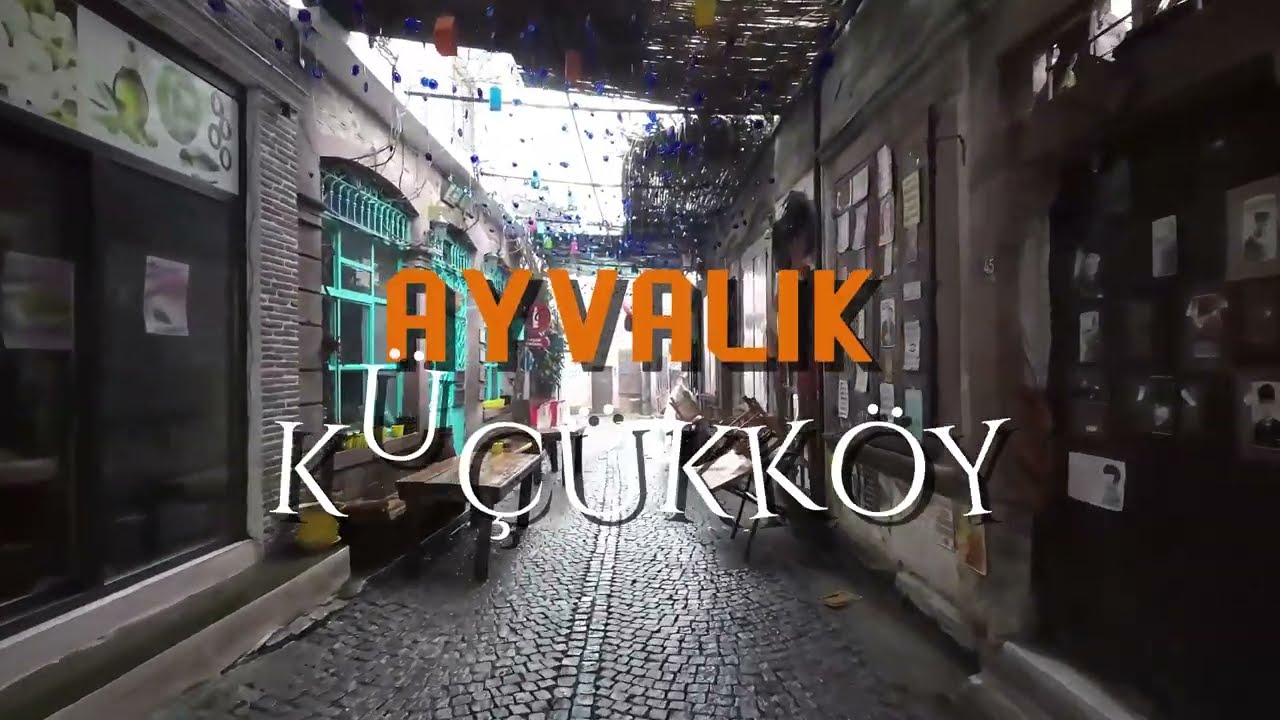 Ayvalık Küçükköy Sokaklarında Yağmurda Yürüyüş | 4K POV Sessiz Gezi