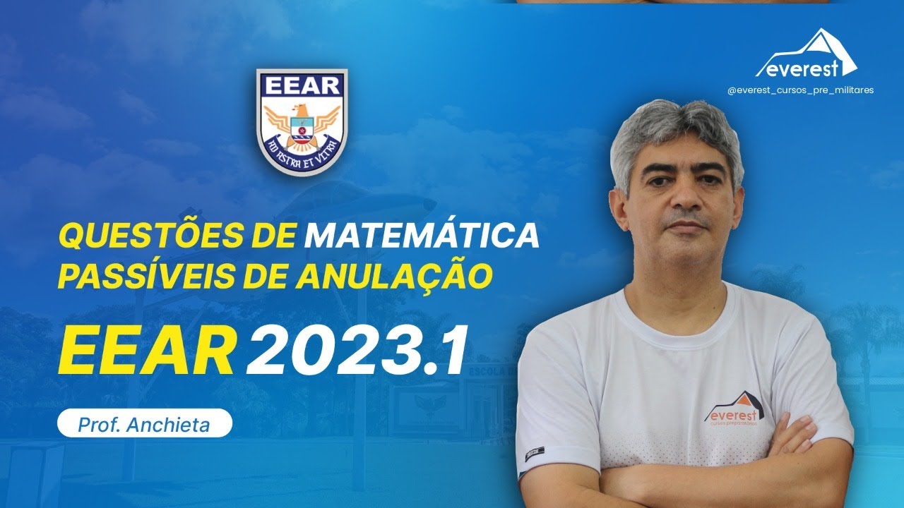 QUEST&Otilde;ES DE MATEM&Aacute;TICA PASS&Iacute;VEIS DE ANULA&Ccedil;&Atilde;O EEAR 2023.1