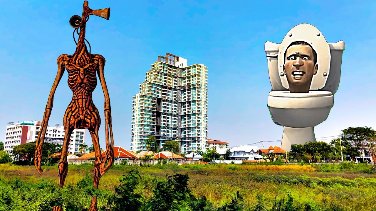 Skibidi Toilet Menyerang Siren Head Dalam Kehidupan Nyata