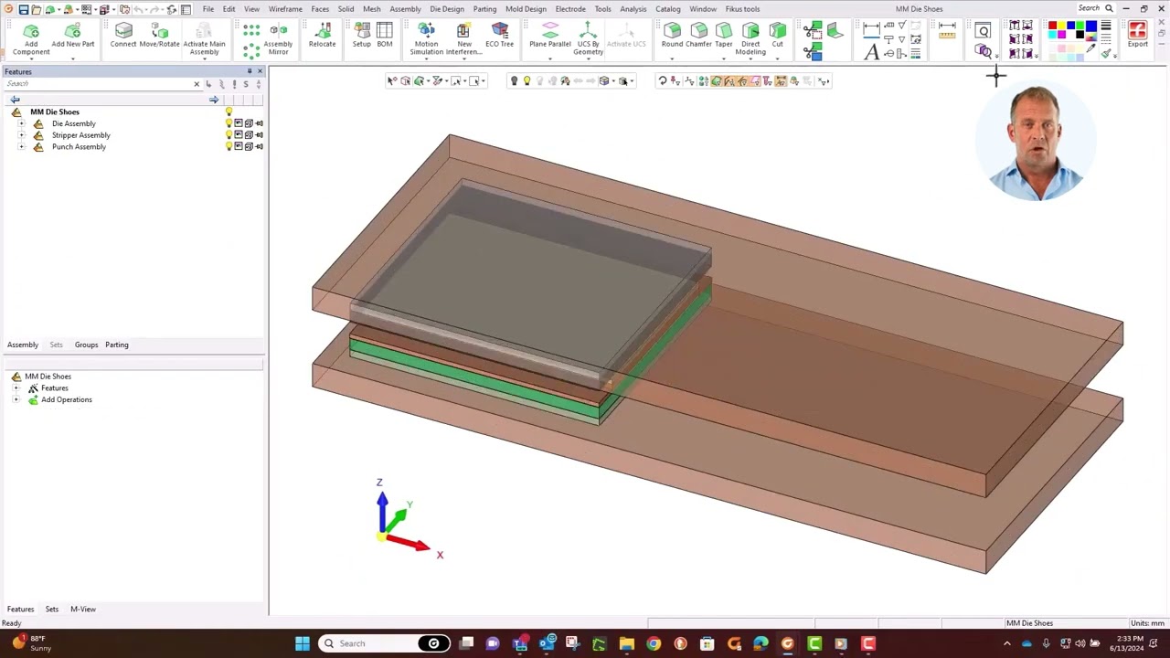Create a Die Set #4-Tutorial-DIE Design Video Series Cimatron