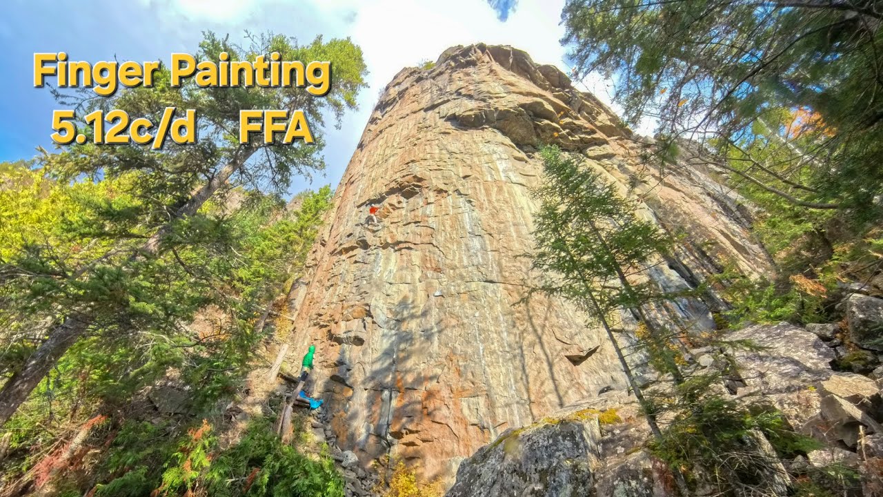 Finger Painting - 5.12c/d FFA - Orient Bay | Thunder Bay Climbing