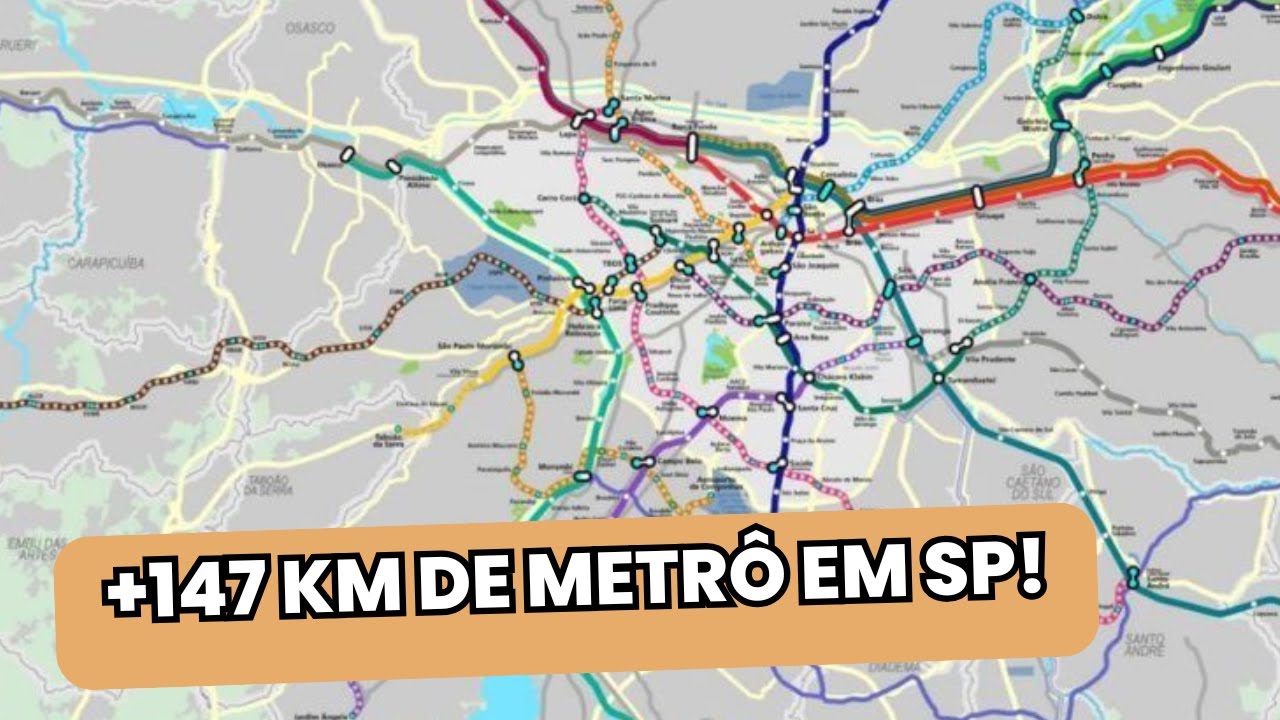 BNDES PROJETA MAIS 147 KM DE METRÔ EM SP