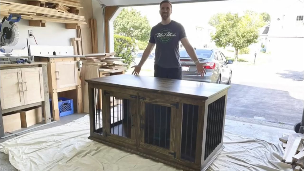 Wood Dog Crate build With Removable Divider