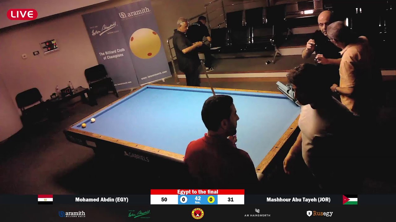 EGYPT  Mohamed Abdin VS LEBANON Mashhour Abu Tayeh Carom Semi Final