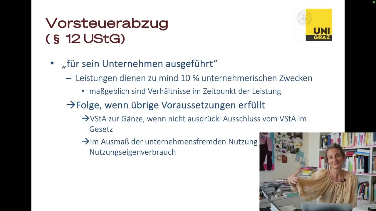 Grundlagen des Vorsteuerabzuges