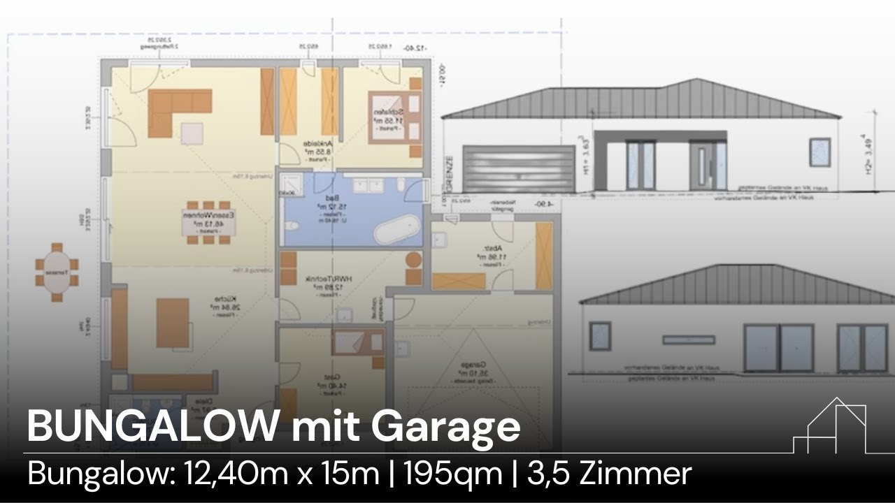 Wohnen auf einer Ebene mit Zugang von der Garage ins Haus | Grundrissshow Ep. 17