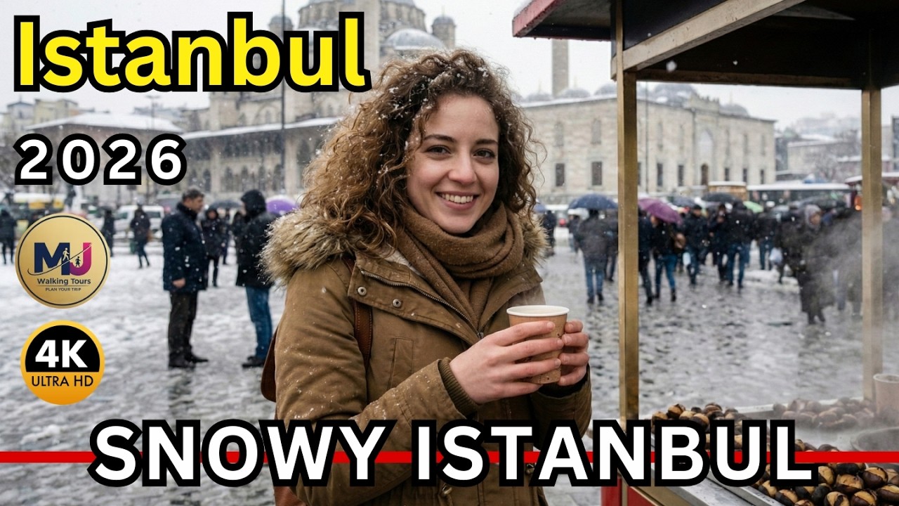 Istanbul Street Food in the Snow: Famous Fish Sandwiches & Spice Bazaar