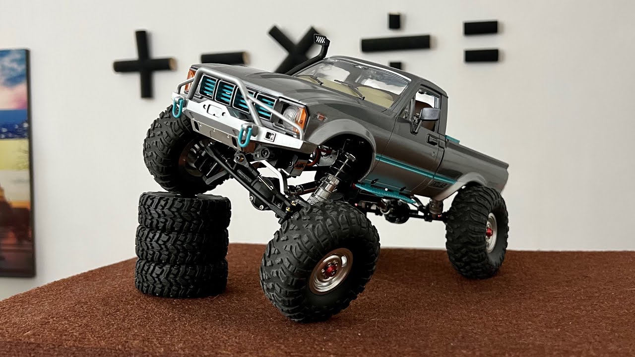 First Indoor Test Run:  C24 Build with RBR/C Portal Axles, MN Wheels, Custom Paintjob, WPL body kit