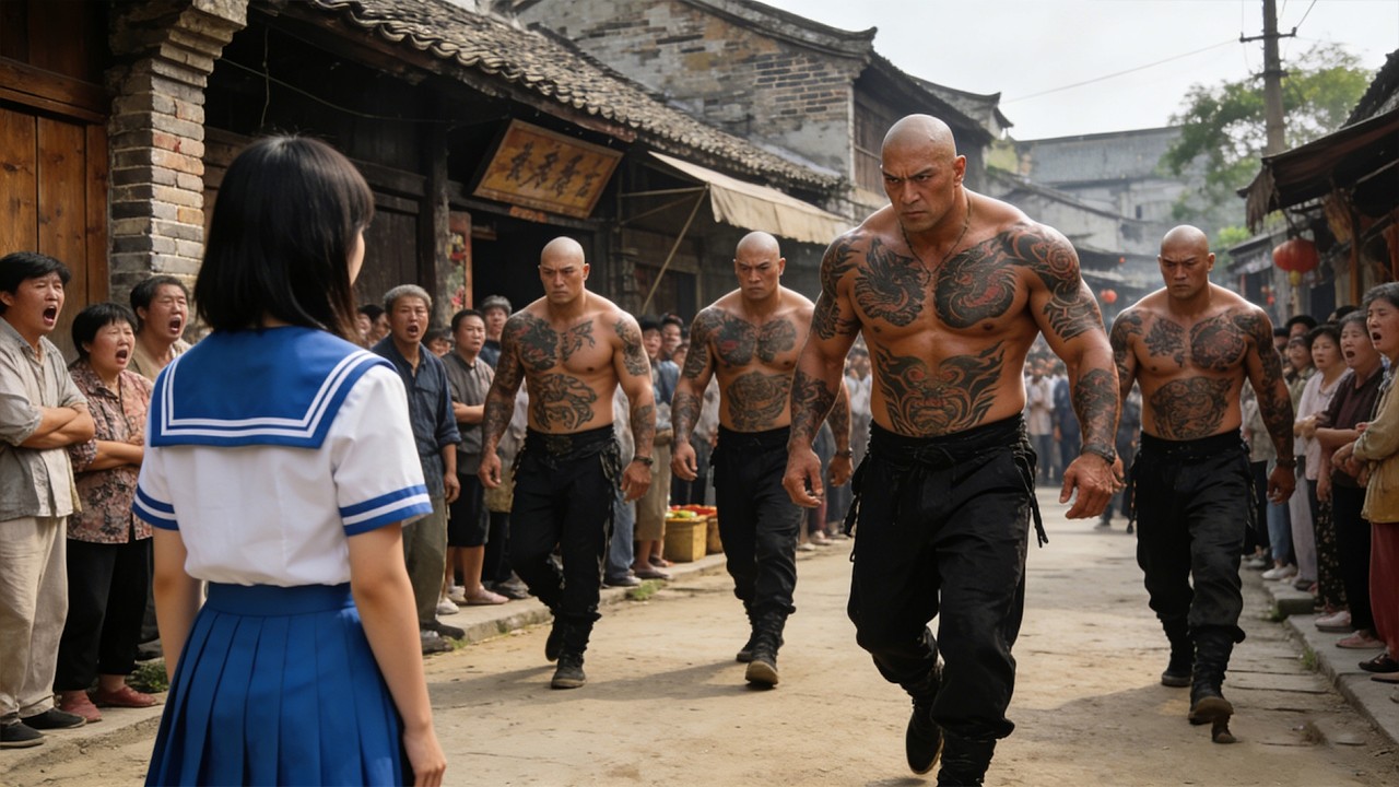 街頭惡霸中無人，豈料被18歲女孩當場秒殺！#kungfu #功夫