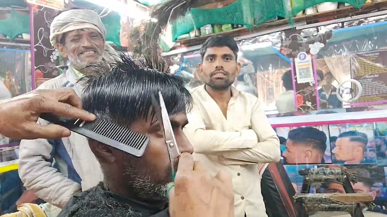 COMB With SCISSOR MIXED HAIRCUT For Men /How to Comb And Scissors mixx haircuts (Indian amit barber)