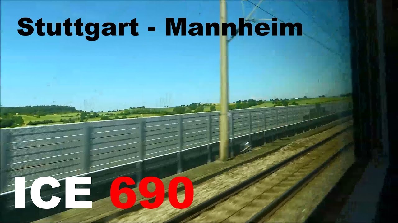 [Vmax. 260 km/h] ICE 690 (ICE 1) Mitfahrt SFS Stuttgart - Mannheim (full)