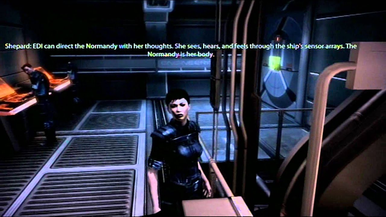 Mass Effect 3 - Engineer Adams vs Donnelly (discussion EDI and the Normandy)