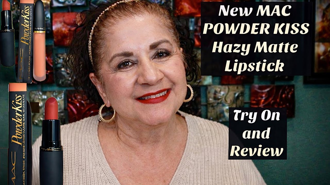 New MAC Powder Kiss Hazy Matte Lipsticks/Two Different Formulas/Try On and Review!!!
