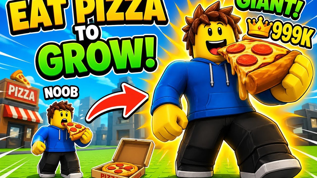Eat Pizza to Grow GIGACHAD part #31(ROBLOX)