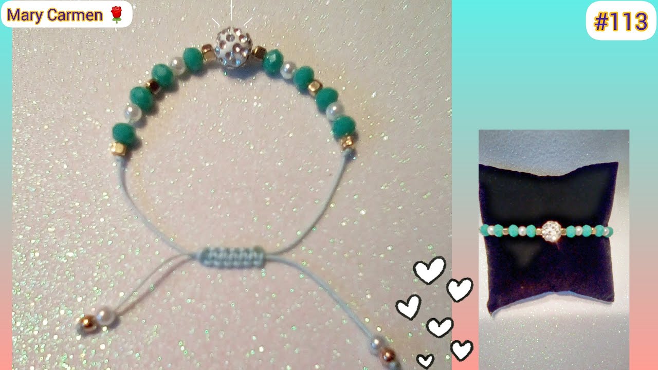 PULSERA DE CRISTALES CON HILO CHINO...