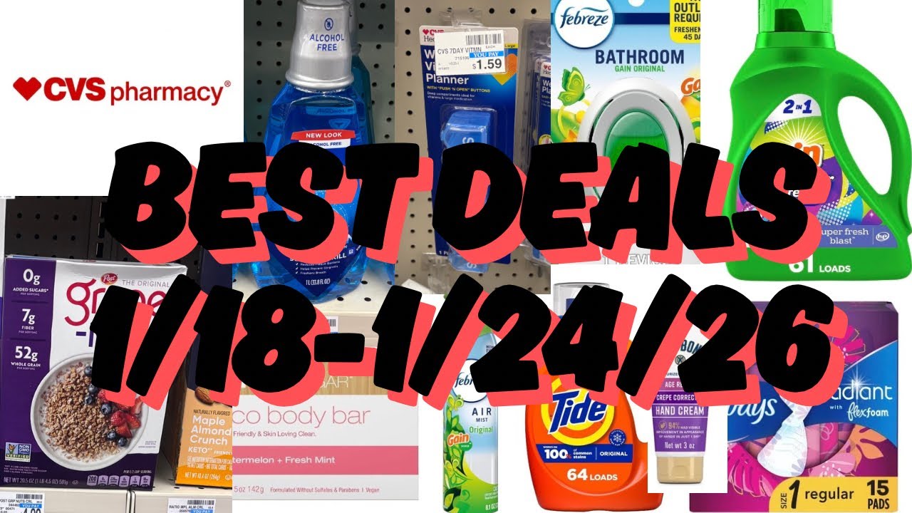 CVS Best Deals - 1/18-1/24/26 - Cheap Deals - Household Stockup - CVS Couponing This Week