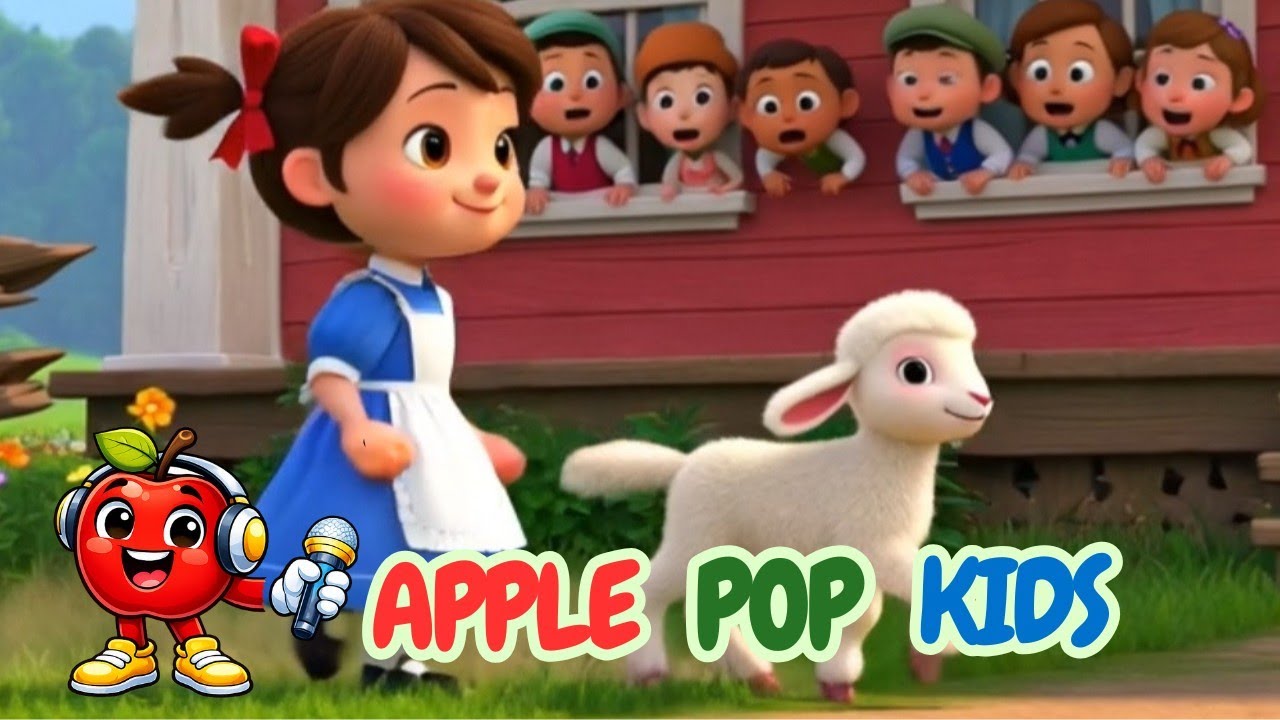 Mary and Her Little Lamb | Apple Pop Kids| Nursery Rhymes & Kids Song