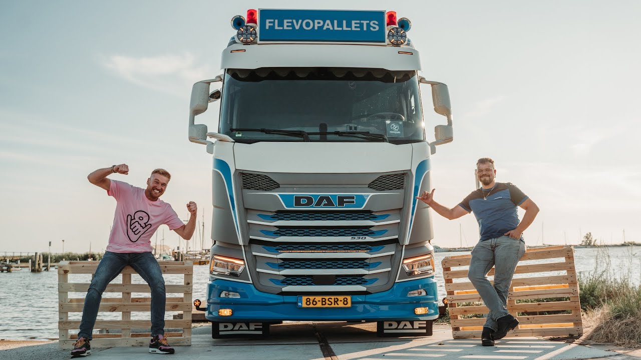 Piepschuim en pallets knallen op URK met Poetjun en zijn dikke DAF XG 😎