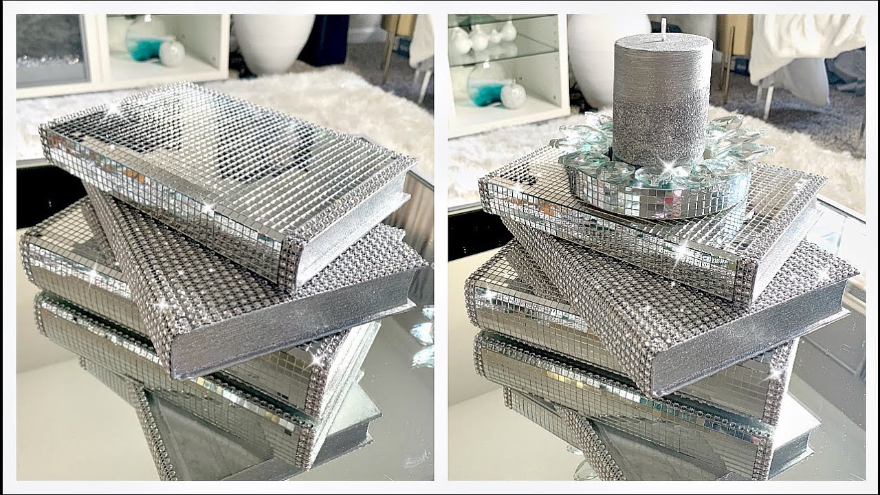 DIY Dollar Tree Glam Books Decor | DIY Living Room Decor | DIY Glam Decor