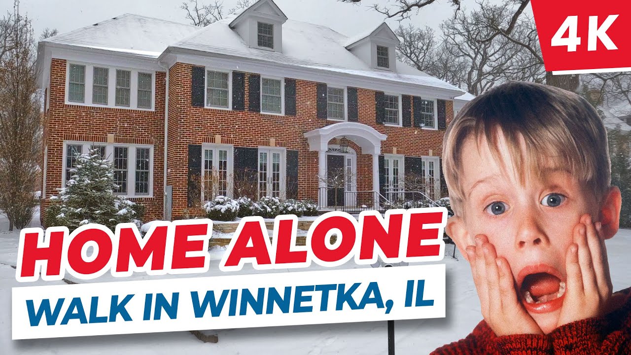 [4K] 🇺🇲🎄 Home Alone House. Filming Locations. Walk in Winnetka, Illinois
