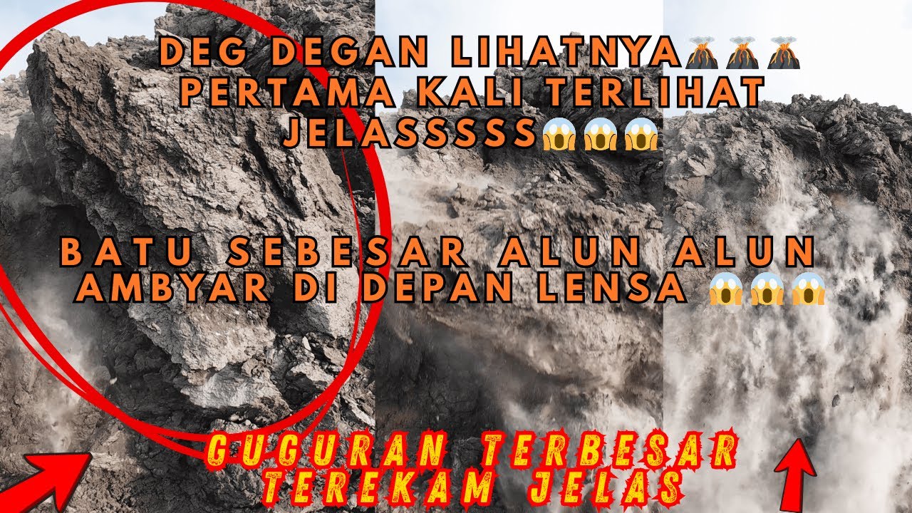 MERAPI PAGI INI SERAAMM😱😱😱 TEREKAM TANPA PUTUS BATU SEBESAR ALUN ALUN AMBROL DI DEPAN MATA LENSA 😱😱😱