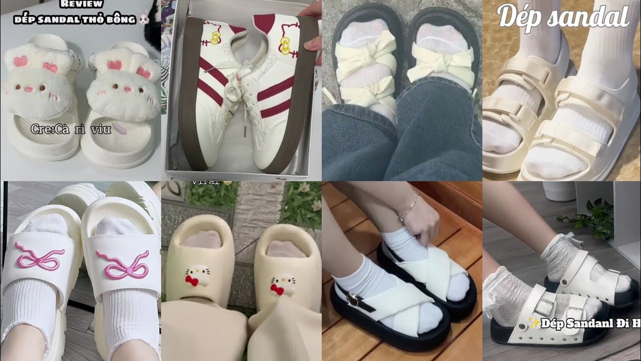 [Shopee Haul] Tổng hợp mẫu giày, sandal, dép Hello Kitty siêu xinh trên TikTok🌻