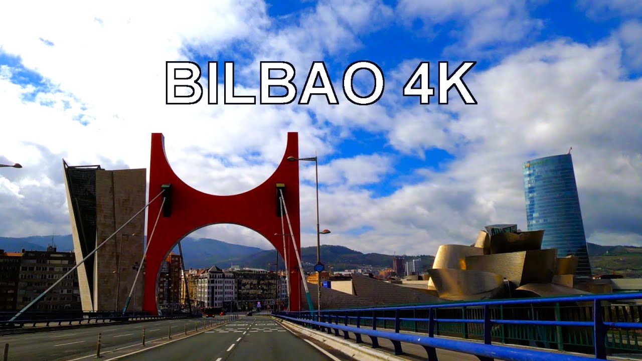 Impresionante paseo por Bilbao (Vizcaya, Pais Vasco, España) Conduciendo 4K Viaje en Coche