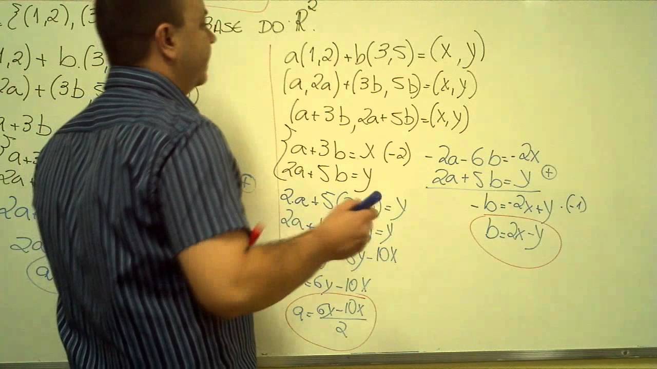 Aula de Matemática - Base de um espaço vetorial