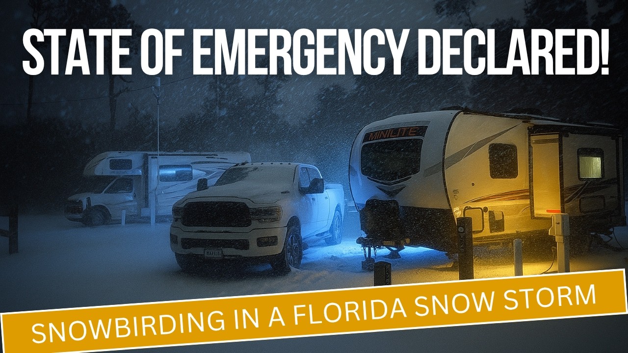 First-time RV Snowbirds - A History-making Florida Winter Storm - Beautiful St Andrews State Park!