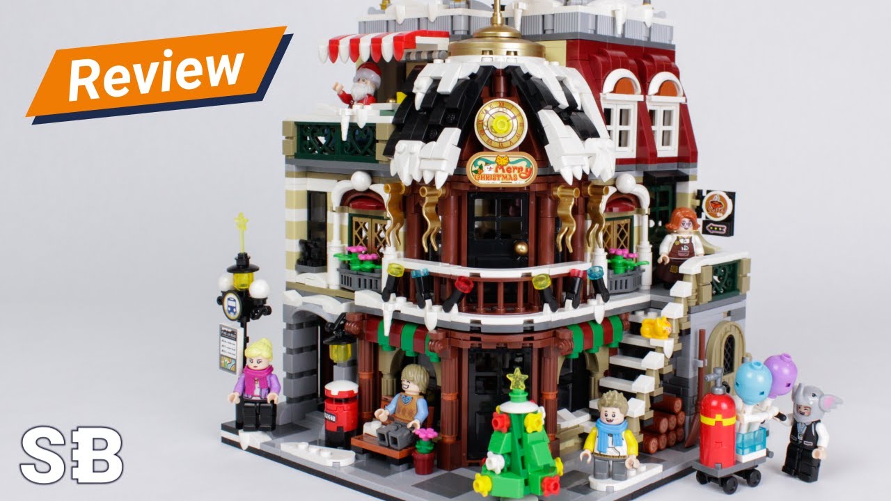 warm up w/ COFFEE in the LOZ Christmas Coffee House Set // Loz 1054 Review