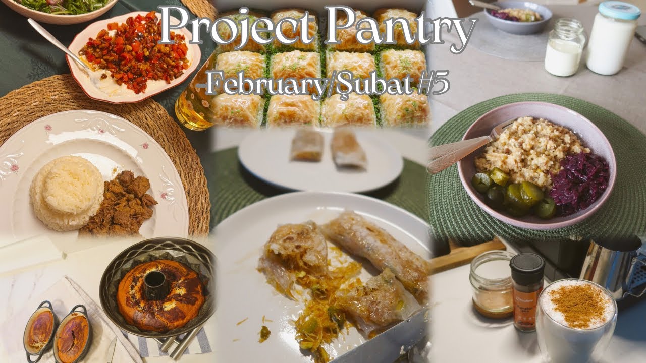 Project Pantry February | Az alma ayı #5 #dolaptanevarsa, Domates &Ccedil;orbası, Kek, Focaccia, Dondurma..