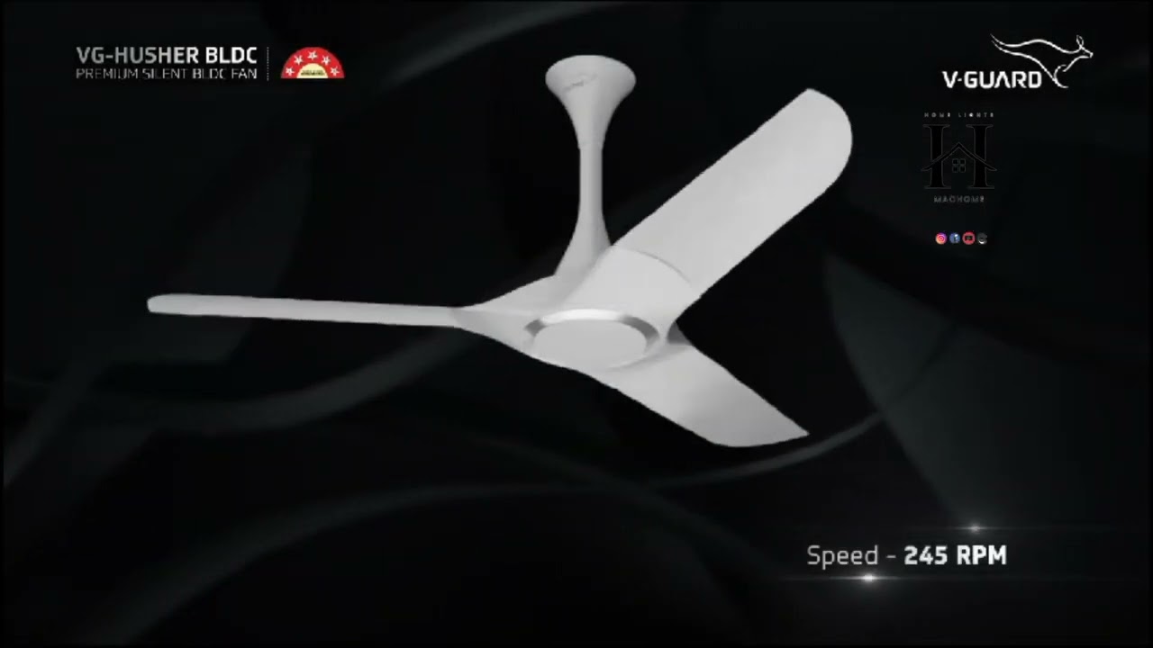 V-Guard Husher BLDC most silent ceiling fan with 5 years Brand Warranty 5 Star Rating Remote 34watts