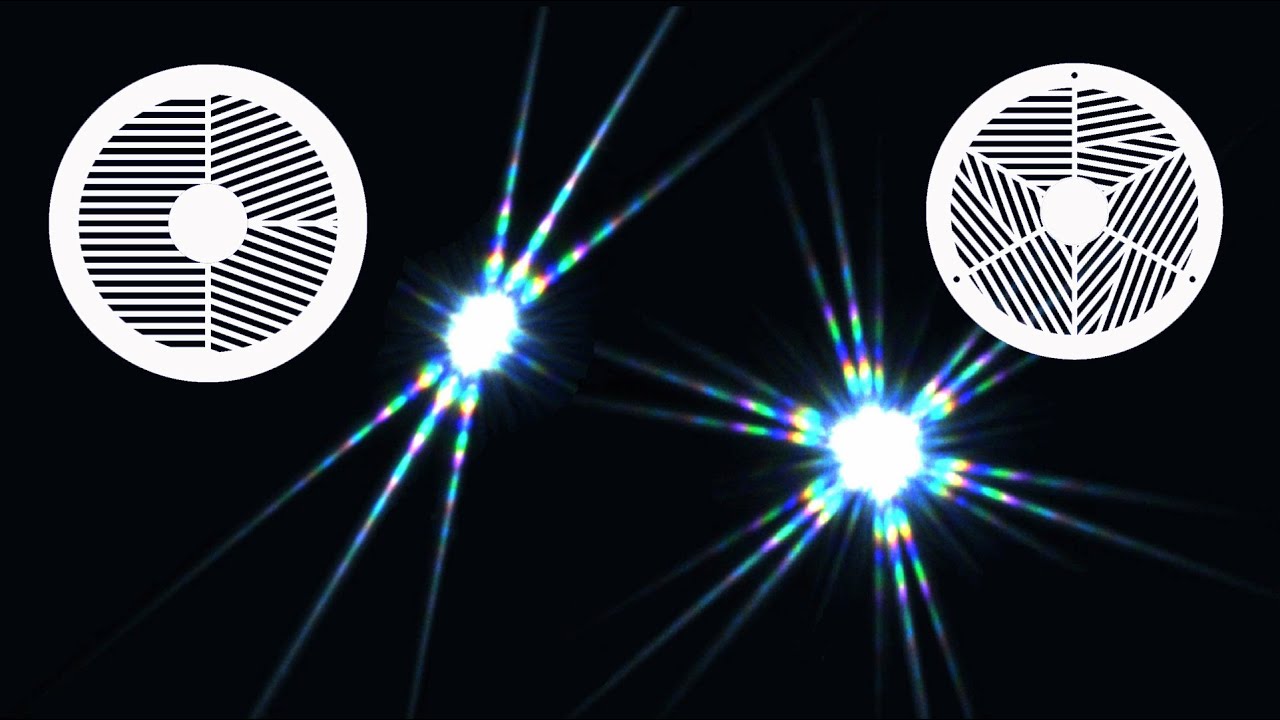 Comparison of Spike Images from Bahtinov and Tri-Bahtinov Masks and DIY: Bahtinov Masks.