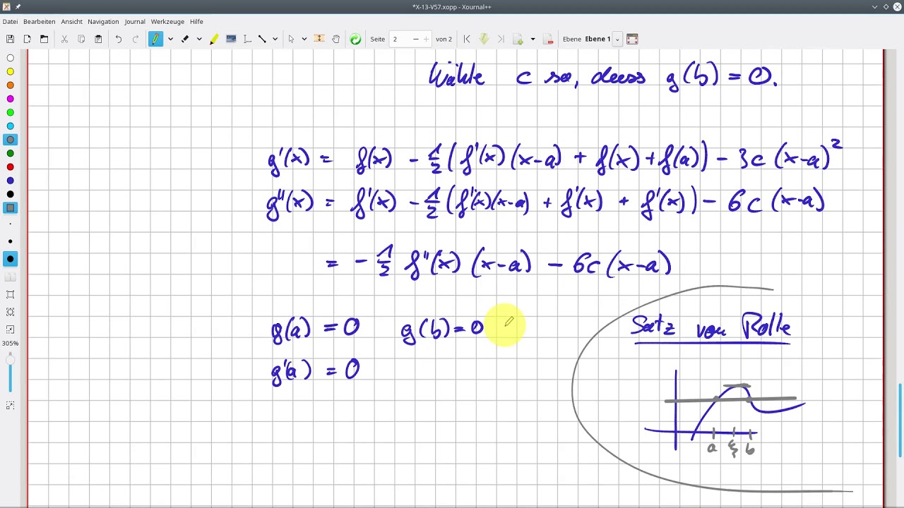 Analysis Numerische Integration: Trapezformel Abschätzung des Fehlers (Trapezregel) Beweis #13-57