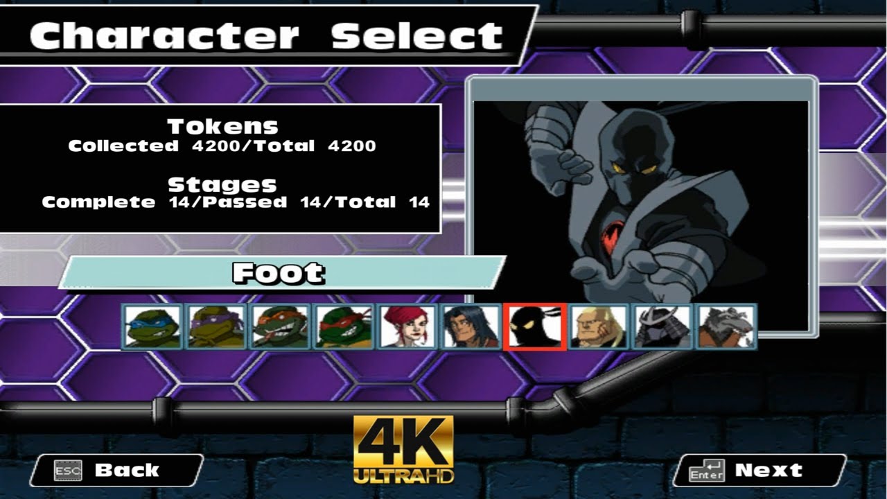 TMNT Mutant Melee Advantures Foot  Full All Prize (4kGame-2026 Game)