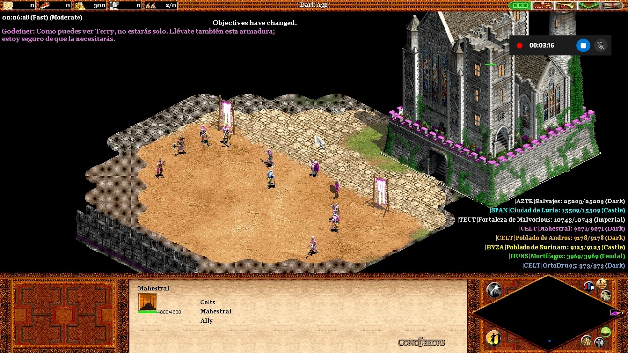 Age of empires 2 custom scenario: Apprentice in Mahestral II (part 1) (No commentary)