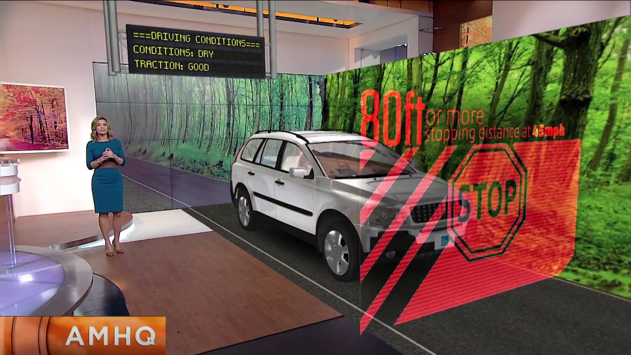 Augmented Reality Showing Why Driving on Wet Leaves is Just as Dangerous as Ice