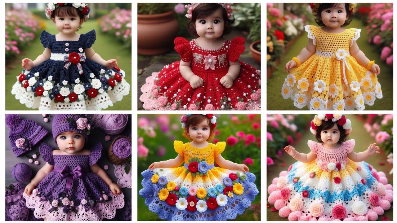 baby girl crochet frock ideas 🤩💡 very gorgeous collection 😍 # fashion #trending#crochet#latest#new
