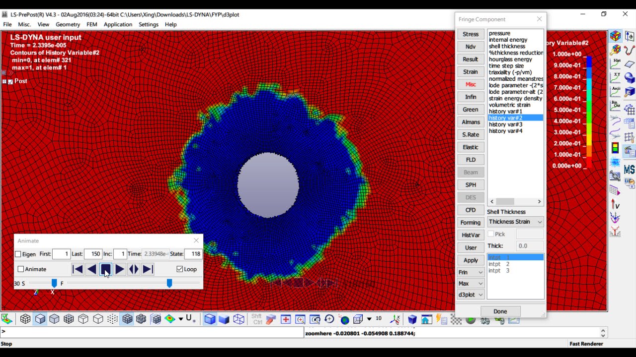 Rock blasting simulation using FEM SPH method
