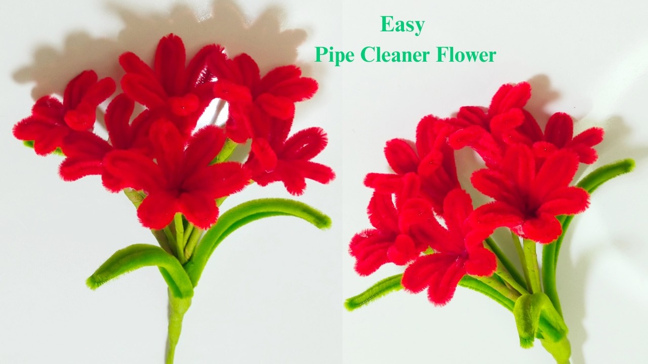 Easy Pipe Cleaner Flower | How to make easy flower with pipe cleaner | Easy Tutorial Flower Craft