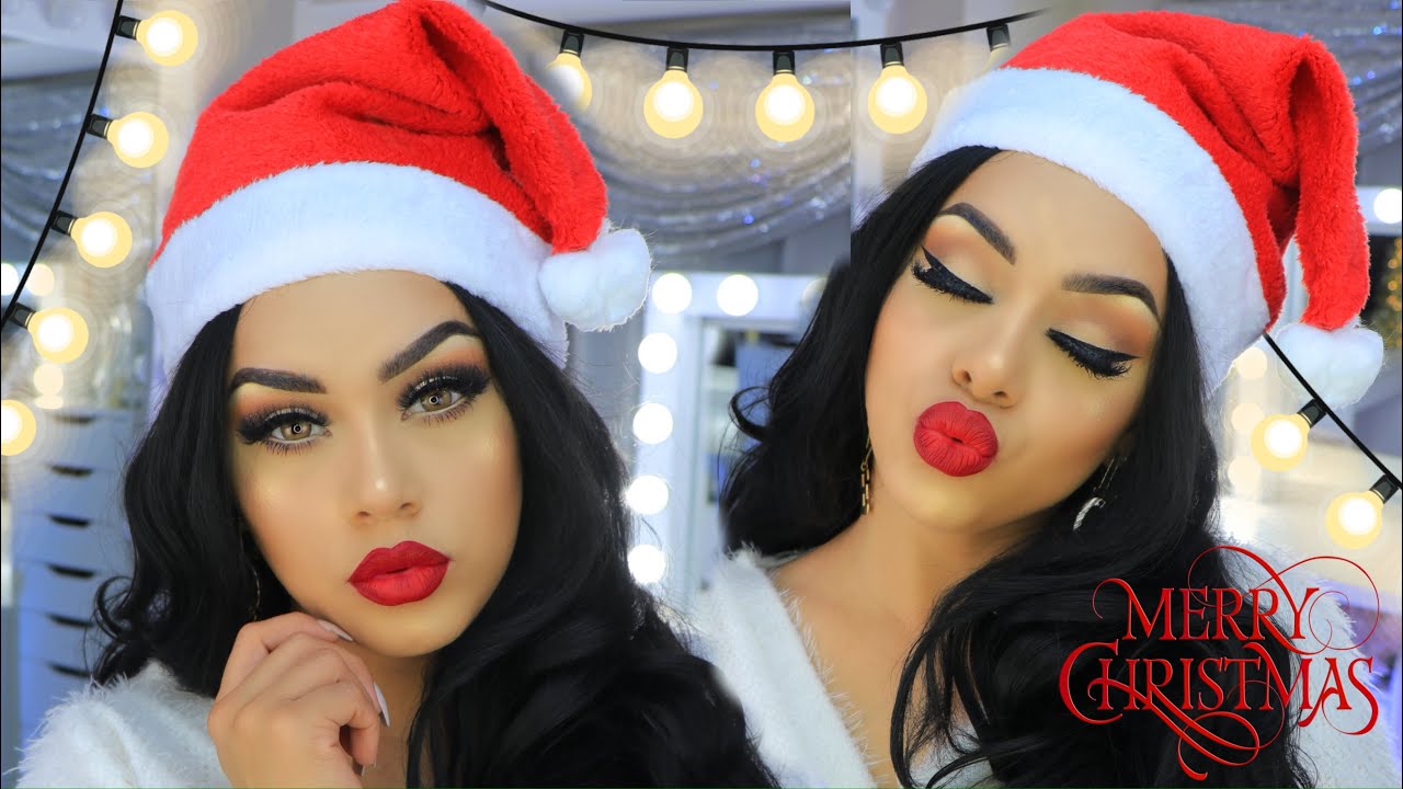 MAQUILLAJE CLÁSICO PARA NAVIDAD, Super rápido y sencillo.