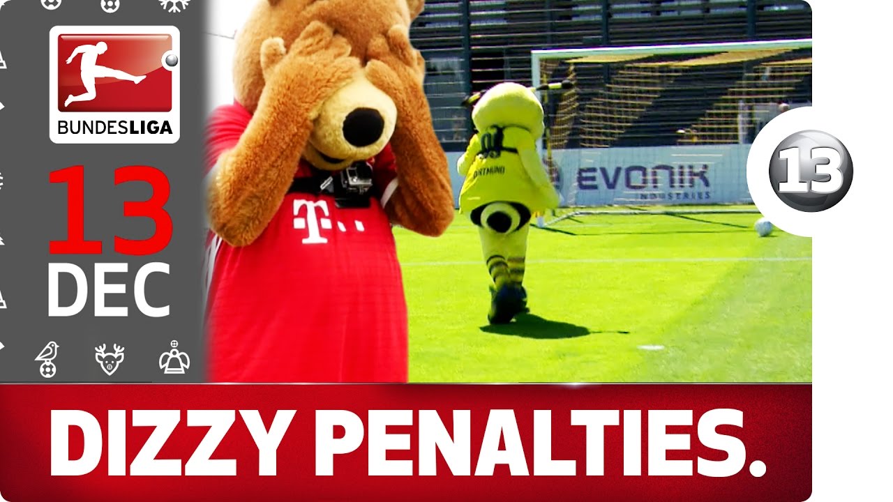 Dizzy Penalty Challenge with Mascots - Bundesliga 2016 Advent Calender 13